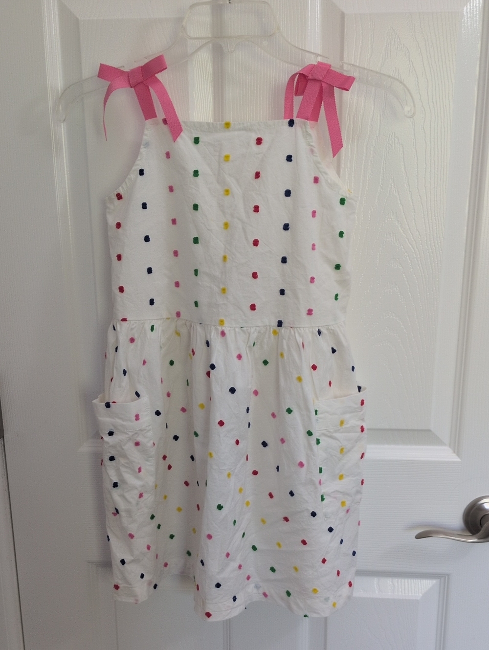 Hanna Andersson White Sundress With Embroidered Polka Dots - 8